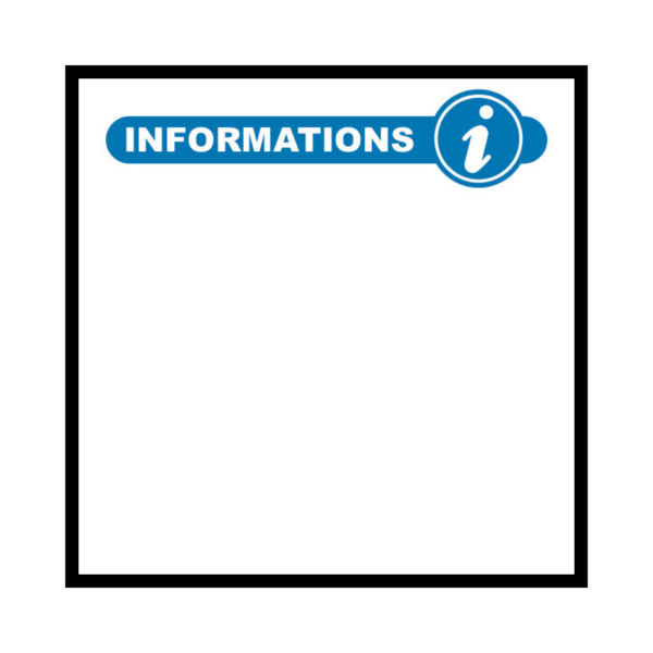 Panneau RM rectangle Dibon 40x60cm Informations système Veleda effaçable à sec REC-DIB195